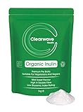 Inulin High Grade Prebiotic Fibre Powder 1kg - Organic Soluble Dietary Fibre Supplement - Fructooligosaccharides (FOS) - Digestive Aid - Certified by The Soil Association
