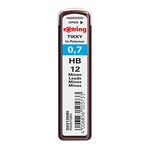 rOtring Tikky 3er Set Ersatzminen HB (1, Ersatzminen Set | 0,35 HB | 0,5 HB | 0,7 HB) - 2