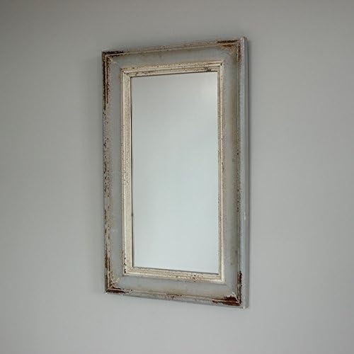Rustic Vintage Style French Grey Distressed Wall Mirror