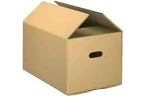 MAISANGE Lot de 20 boites en Carton Avec poignées pour déménagement 40X30X27 CM Haute résistance 20KG emballage couleur marron fabriqué en France (20)