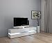 Produktbild FoxHunter Moderner Hochglanz matt TV, Waschbeckenunterschrank Ständer weiß RGB LED-Licht Home Möbel tvc07 177 cm
