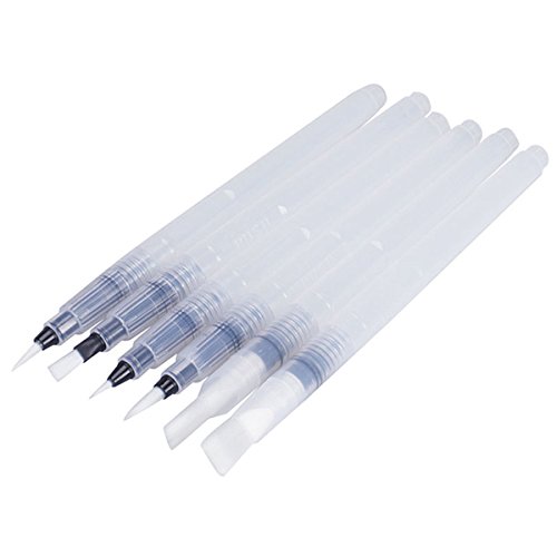 6 Stück Wasser Pinsel Aquarell Kalligraphie Zeichnung Malerei Pen Freihandtools - 5