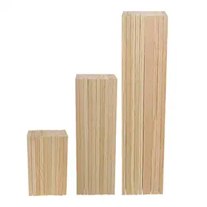 Snoogg 10 Pieces Natural Pine Wood Rectangle Board Strip Panel for Arts Craft. Thickness 5 mm (20CM X 5 cm)