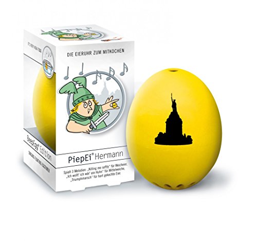 PiepEi Hermann, gelb, Eier kochen wie ein Cherusker