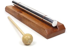 Single Key Aura Chime Bar & Beater - For Sound Therapy Meditation Cleansing Percussion - Fair Trade
