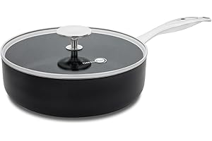 GreenPan Brussels Poêle à Sauter Antiadhésive 24cm/3.1 Litres sans PFAS, Noir