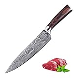 ◆Der Stahl wird einer Hochtemperaturwärmebehandlung, die über Schärfe als normaler Stahl Messer und überlegenen Zähigkeit, Flexibilität und unglaublich lange Schnitthaltigkeit sind Präzision.