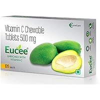 Eucee Vitamin C chewable Tablets-Immunity-antioxidant-skincare-120 tablets(500mg)(Green Mango)