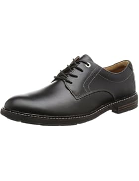 Clarks Klassisch-Elegant Herren Unelott Plain Leder Halbschuhe In Schwarz