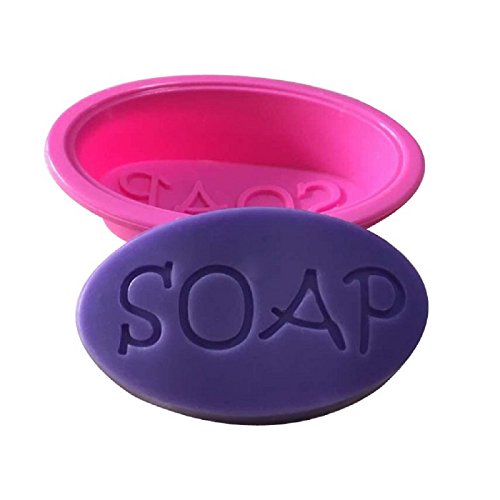 Schönes Leben* 16 Stück Seifenform Quadrat Rund Oval Rechteck Silikonform Kuchenform DIY Molds – 100% handgemachte Silikon (Zufällig Farbe) - 5