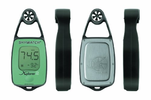 JDC Electronics Skywatch Xplorer 2 - Intrumento de medición de la Velocidad del Viento y termómetro, Color Verde