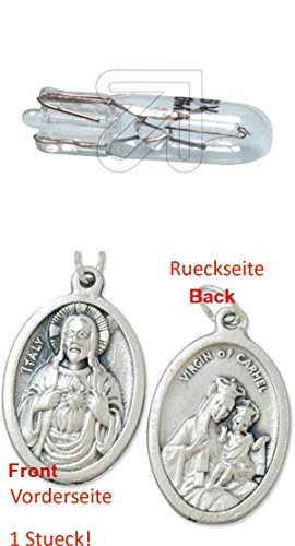 Preisvergleich Produktbild 10er Pack Glassockellampe 6V 0,03A mit Anhänger Herz Jesu