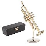 Sharplace 1/6 Modèle Miniature Instrument De Musique Jouet Cadeau pour Enfants - Trompette