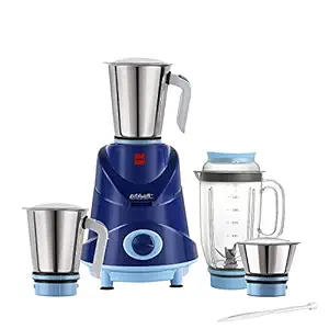 Cello Grind N Mix Imperia Juicer Mixer Grinder with 4 Leak Proof Jars & 1 Spatulla, 750 Watt Rated Motor, Blue, (70FMX073BL)