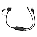 Price comparison product image Shine@ BMW iPod | iPhone | iPad Y Cable Audio Aux Adapter iDrive Interface Lead USB to gold plated 3.5mm suitable for BMW / Mini Cooper 2007 and up