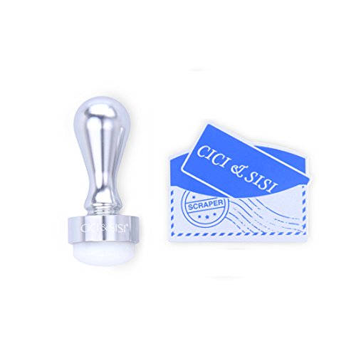 Nail Stamper, CICI&SISI Nail Art Stamp & Scraper Stamping Tool Set -Silver