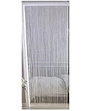 A-Express Weiß Fadenvorhang Türvorhang Fadengardine Fenstervorhang Größe 100cm x 200cm