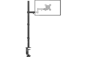 Bracwiser Single Tall VESA Desk Mount with 800mm Pole, Fully Adjustable Tall Monitor Stand for Most 13-32 inch Monitors up to 10kg, with VESA 75x75mm/100x100mm(MD7801)