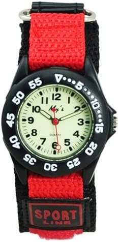 Unitedeal Kids Watches New Luminous Dial Watch for Boys Girls With Velcro Strap (Red)