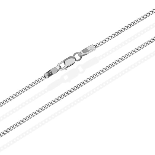 aion Kette Massiv Gold 585 Panzerkette Weißgold 14 Karat Herren Damen 40 45 50 55 60 cm 2 mm – Weißgoldkette – Collier