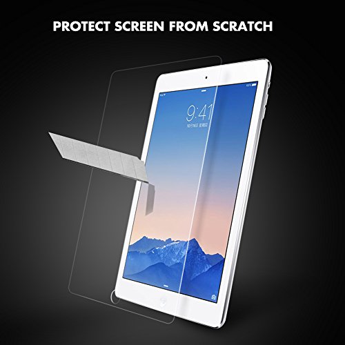 iPad Air folie Panzerglas folie,aiMaKE iPad Air 2 schutzfolie | Panzerglas Displayschutzfolie für iPad Air / Air 2 | 99% HD Ultra-klar glasfolie - 5