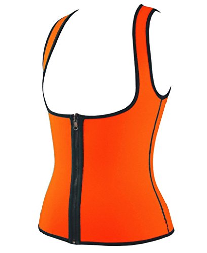 DODOING Damen Zipper Sport Waist Cincher Training Sport Korsage Korsett Corsage Schwitzen Sauna Neopren Weste Tank Top für Gewichtsverlust - 3