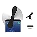 Produktbild Mini Type C USB Ventilator,BIGMEDA Tischventilator Lüfter Telefon Mini Portable Fan mit zwei Blättern und Micro USB Leicht Handheld Phone Fan für Android Smartphone Type C Fan----Schwarz