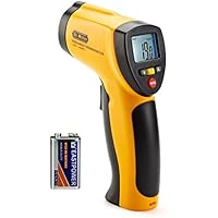Dr.meter IR-20 Termometro Pistola Digitale ad Infrarossi per Esterni/interni con Fondina, Range da -50 a 550¡ãC; funzione trattenimento massimo/minimo, batteria inclusa, 12 mesi di garanzia
