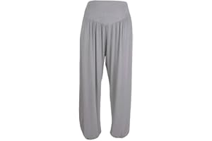 Blingko Sarouel Femme Noir éTé Grande Taille Boho Harem Bouffant Sarouel Hippie Taille Haute DéContracté Baggy Pantalon Large Imprimé Fluide Yoga Pants