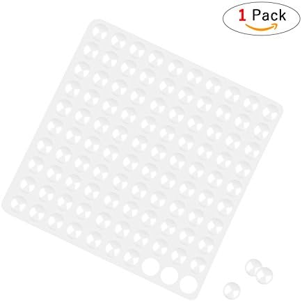 MYTK Adhesive Bumper Pads， 100 Pcs Small Size Round Shape- Surface Saver Noise Dampening Shock Proof Furniture Pads For Cabinets, Drawer, Toilet, Door and More