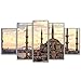 Produktbild ACCEY Wohnkultur Gemälde auf Leinwand Wand Modulare 5 Panel Sultan Ahmed Moschee Modularen Bilder Vintage Für Wohnzimmer HD Druck, S1 Rahmen