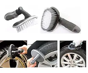 WinbergCar Tyre Cleaning Brush Hard Bristle Easy to Grip Handle - Tyrebrush-001