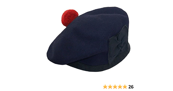 Wool Balmoral Bonnet Hat Scottish Piper 