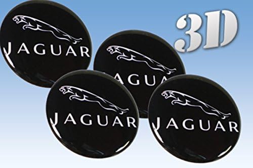 Wheel stickers Jaguar imitation all size Centre Cap Logo Badge Wheel Trims 3d (72mm.)