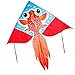 Produktbild 2 Mt Patchwork Goldfish Kite Kinder Dreieck Langen Schwanz Nylon Tearproof Outdoor Freizeit Sport Kite (Color : Red, Größe : 300 Meter line)