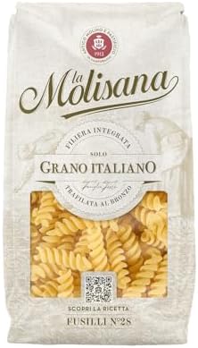 La Molisana, Fusilli n. 28, Pasta da Solo Grano Italiano - Trafilata al Bronzo, Ruvida e Tenace con Eccellente Tenuta in Cottura - Confezione da 500 g