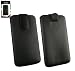 Produktbild Emartbuy® Schwarz / Schwarz Premium PU Leder Tasche Hülle Schutzhülle Case Cover ( Size 5XL ) Mit Ausziehhilfe Geeignet Für PPTV King 7S / PPTV King 7 Smartphone