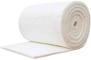 Manta Fibra - Couverture en fibre de céramique pour poêles en bois, cheminées et cheminées au bioéthanol (blanc, 60 x 10 cm)