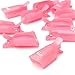 JACKY 10Pc Plastic Nail Soak Off Cap Clip UV Gel Polish Remover Wrap Tool (Hot Pink)