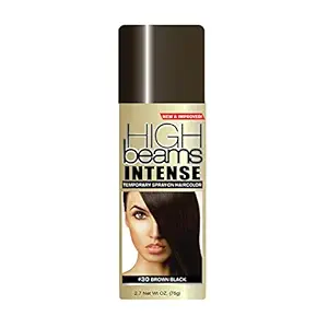 high beams Intense Temporary Spray on Hair Color Brown Black 2.7 Ounce