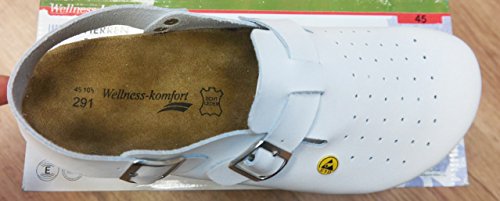 Wellness-Komfort ESD Herren Berufsclog Berufsschuhe Echt LEDER Weiß vers. Größen (43) - 3