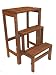 Produktbild WOODEN EXTRACTABLE STOOL FOLDING LADDER WOOD WALNUT COLOUR HOME KITCHEN SHOP by 3LEGNO