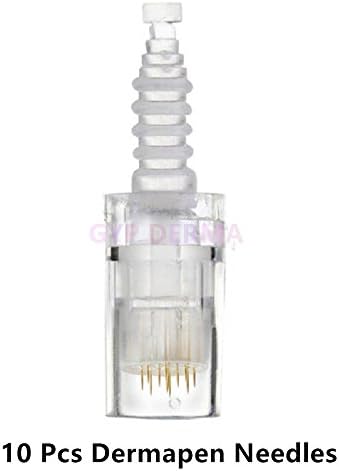 GYP 10pcs Replacement Adjustable 12 Titanium Needles Cartridges Bayonet for Electric Derma Pen (12 Titanium Needles)