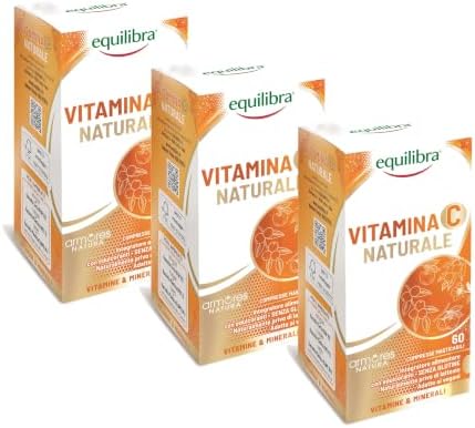 Equilibra Vitamina C Masticabile, Naturale, 180 Compresse, Aroma Arancia