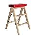 Produktbild Massivholz Klappstuhl einfache moderne Leiter Hocker Hause Küche Hocker tragbare Erwachsenen Klettern Hocker (Farbe : Holzfarbe, größe : 42.5*48*63cm)