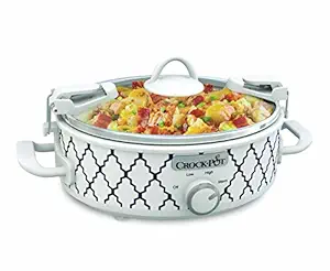 Crockpot SCCPCCM250-BT Mini Casserole Crock Slow Cooker, 2.5 quart, White/Blue