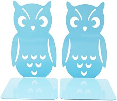 Luxury 1Pair Smile Owl Books bookends bookend Light Blue