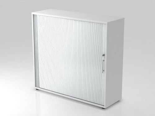 Preisvergleich Produktbild Hammerbacher Rollladenschrank 1733S 3OH RE weiss / silber