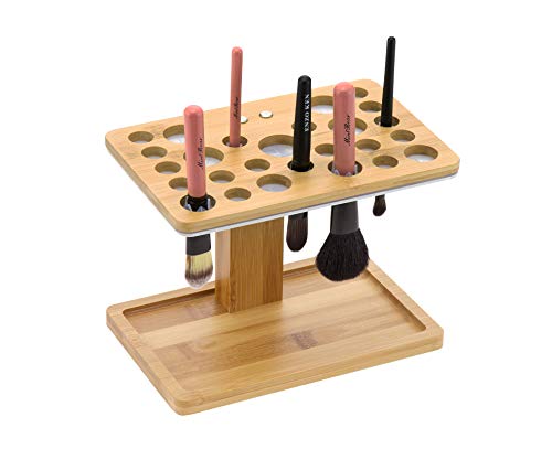 Preisvergleich Produktbild JackCubeDesign MK288A Pinselorganizer mit Bambusständer, Schwarz Bambus