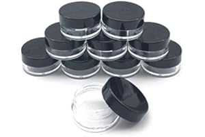 XIAONAN 5 Stücke x 2g/2ml Klein Probe Leerer Klar Behälter Döschen Topf Flaschen Jar mit Deckel Abdeckungen Fälle zum Sahne Lotion Kosmetikbehälter Bilden Öle Lippe Balsame Pigmente Flüssigkeit